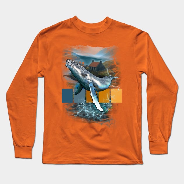 A Whale Away from Everything (For Danny!) Long Sleeve T-Shirt by AmyCNicholls